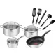 Tefal Duetto+ set lonaca, nehrđajući čelik, 6 kom.