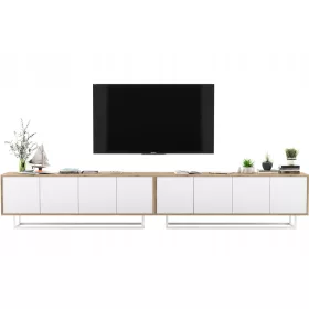 Loft Industrial TV stalak, Bijela komoda MAT 300