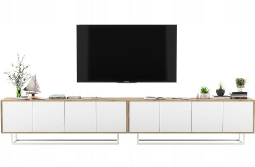 Loft Industrial TV stalak, Bijela komoda MAT 300