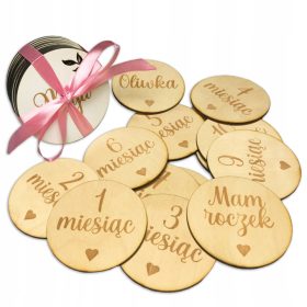 Dječja drvena ploča s mjesecima za fotografiranje bebe