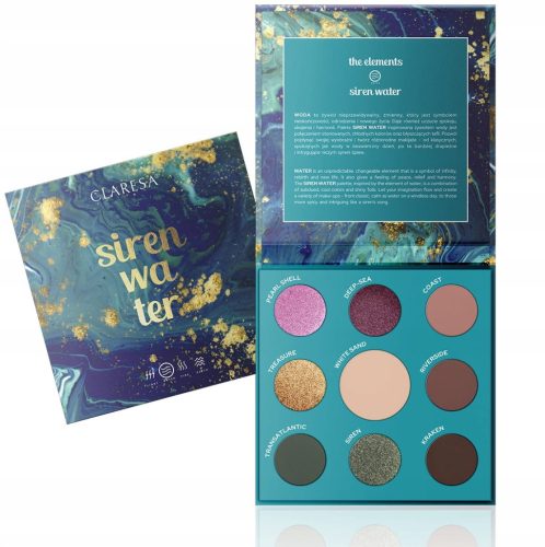 CLARESA Sirena Vodena paleta sjenila za oči 9g