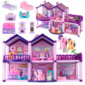 Dvorište za lutke s vilom za konje MalPlay 38,5 cm