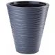  Form-Plastični lonac za cvijeće 30 cm x 30 x 33,5 cm promjer 29,5 cm plastične nijanse sive i srebrne
