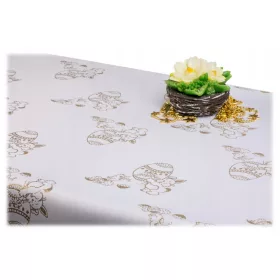   Ovalni plamoodporni stolnjak za blagdane 130x270 cm - DVOJNA STRANA