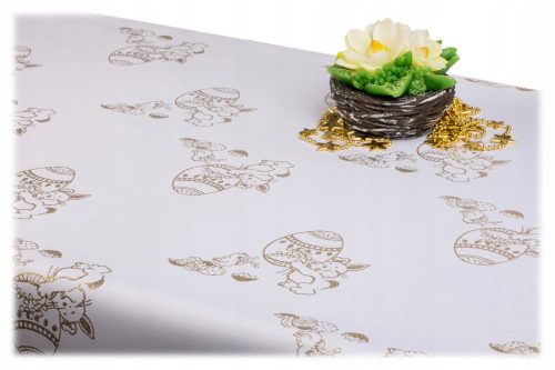 Ovalni plamoodporni stolnjak za blagdane 130x270 cm - DVOJNA STRANA