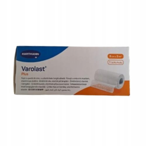 Varolast Plus Opaska s cink pastom 8 cm x 5 m Varolast Plus Opaska s cink pastom je idealna za brzo uklanjanje tvrdokornog otoka, kao stalni kompresijski zavoj