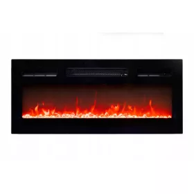   Ugradbeni električni kamin s LED plamenom i funkcijom grijanja, daljinskim upravljanjem, dimenzija 80 x 35 x 12 cm