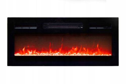 Ugradbeni električni kamin s LED plamenom i funkcijom grijanja, daljinskim upravljanjem, dimenzija 80 x 35 x 12 cm