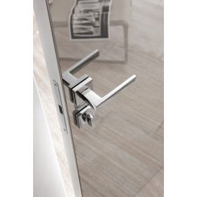 Vrata s ogledalom na skrivenim šarkama, komplet 80 cm