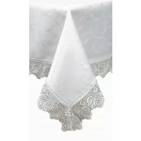 Plamootporni stolnjak od 190 cm x 240 cm s čipkom od gipura