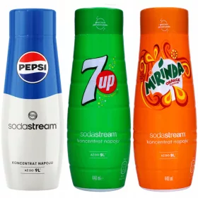   Set za gaziranje SodaStream s Pepsi, 7Up i Mirinda sirupima 440ml