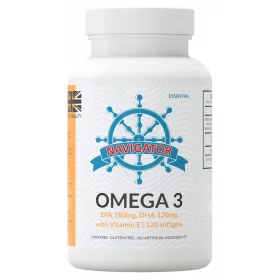   Navigator OMEGA 3 EPA 180 mg DHA 120 mg - dodatak prehrani za srce i mozak, 120 kapsula