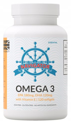Navigator OMEGA 3 EPA 180 mg DHA 120 mg - dodatak prehrani za srce i mozak, 120 kapsula