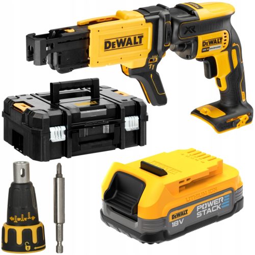 DeWalt Akumulatorska Wkrętarka za Gips Karton 18V XR 1x1.7Ah Powerstack DCF620E1K