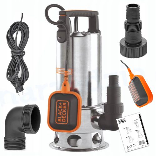 Black&Decker Moćna Potopna Pumpa za Čistu i Prljavu Vodu 1100W 16500l/h