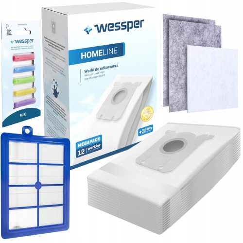 Sintetičke vrećice za usisivač 12 kom. + Hepa filter + miris 5 stickova