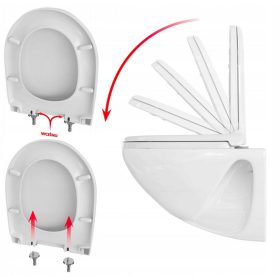 Deska za WC Marbella Sanit-Plast bijela polipropilen