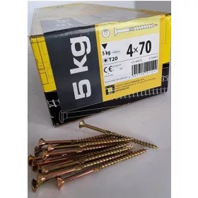 Vijci za drvo 4x70 konusni 5kg - Kvalitetni wkręty za drvo