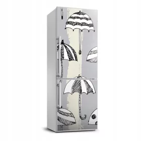   Kvalitetna naljepnica od furnira za hladnjak s motivom kišobrana 70x190