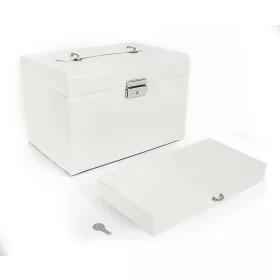 Luksuzna kutija za nakit u ecru boji s mini kovčegom 2u1