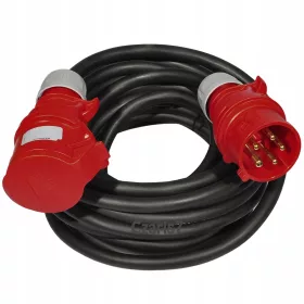 J produžni kabel 20 m, 1 kom utičnica, crna