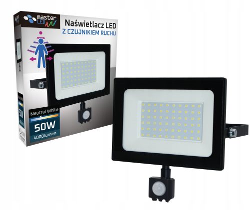 Halogeni LED reflektor sa senzorom pokreta 50W IP65 bijela neutralna 4000 lm