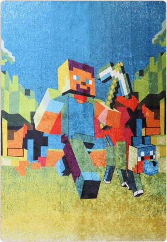 Antiklizni tepih MINE-CRAFT GRA 80X150 ROBOT