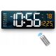 Led Clock 6626 zidni sat bijela, crna, nijanse zelene, 38,7 cm