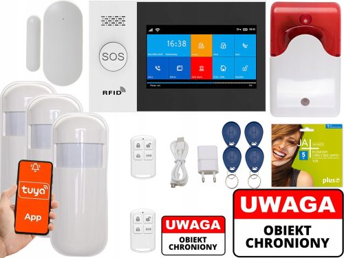 BEŽIČNI LCD GSM ALARM APLIKACIJA WIFI SIRENA TUYA