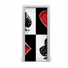 Naljepnica za Vrata u Bojama Karata