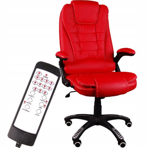 Crvena ergonomska fotelja s masažom Giosedio BSB001M