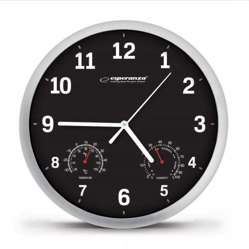 Esperanza zidni sat crni 26cm