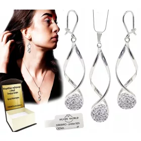 SREBRNI SET NAKITA ZA ŽENE SA SWAROVSKI CIRKONIJAMA