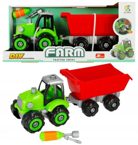 TRAKTOR ZA OKRETANJE S CRVENOM PRIKOLICOM