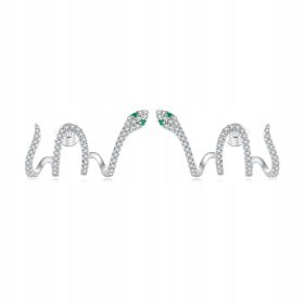 Naušnice od srebra s cirkonima u obliku zmija Fraise S925