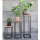 Stalak za cvijeće Loft 3-u-1 SET metalnih stalkova za cvijeće