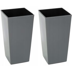   Vrtna posuda - Lamela saksija 57 cm x 30 x 57 cm promjer 30 cm plastične nijanse sive i srebrne