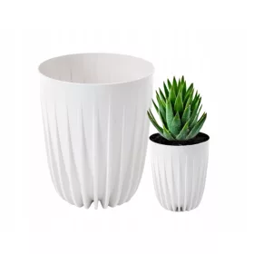    Lamela posuda za cvijeće 29,7 cm x 25 x 29,7 cm promjer 25 cm plastična bijela