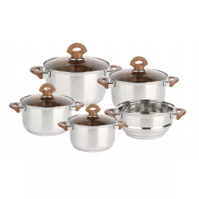 MG home Verso Wood set lonaca, nehrđajući čelik, 9 kom.