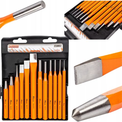 ZESTAW PUNKTAKA I PRZECINAKA CR-V 12 SZTUK + ETUI SOLIDNE RICHMANN C5802