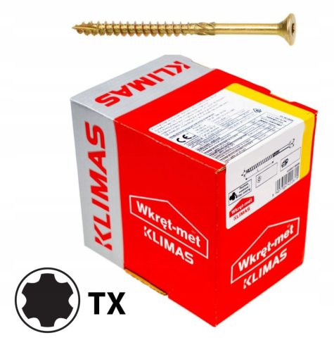 Stolarski vijci za drvo 4,5X80 Torx 250 kom
