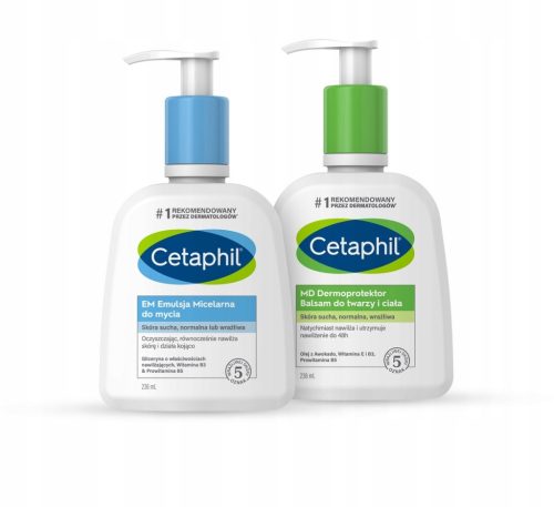 Cetaphil Set za Njegu Kože: Micelarna Emulzija i Dermoprotektivni Balzam