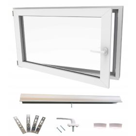 Topli bijeli PVC prozor Lorac RU50x40B-58L lijevi 50x40 cm