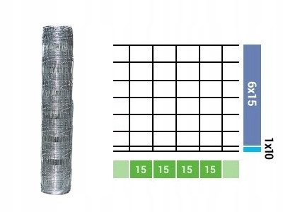 MREŽICA ZA ŠUMSKU OGRADU 100/8/15 L + SKOBLE 50m