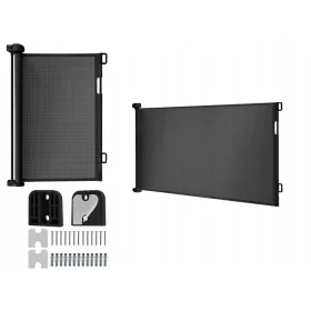 Sigurnosna barijera za stepenice 160x86 cm crna