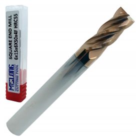   MTS Alat za glodanje od tvrdog metala VHM, promjer 6 mm, 55 HRC, 4 oštrice TEST