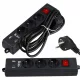 Smartled trakasti produžni kabel, crni, 3 m