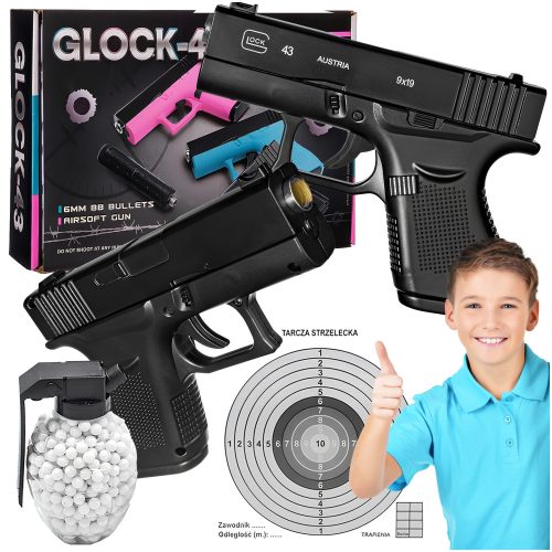 GLOCK 43 METALNI PIŠTOLJ 6 MM ASG KUGLICE