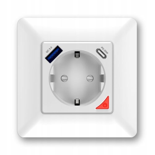 Moes WiFi pametna utičnica s Tuya tehnologijom za brzo punjenje USB tipa C