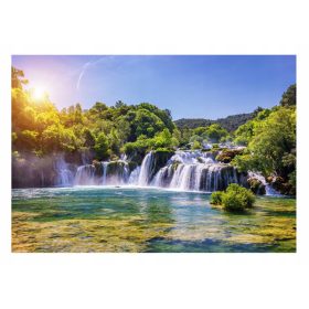 Zidna slika VODOPAD 3D ŠUMA Pogled na prirodu 368x254